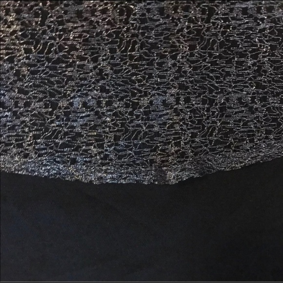 Express Dark Gray Shiny Flowy Crop Top Size XS - Picture 6 of 8